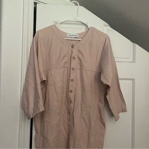 Lindsay Robinson Pink Jumpsuit with Long Sleeve. BB